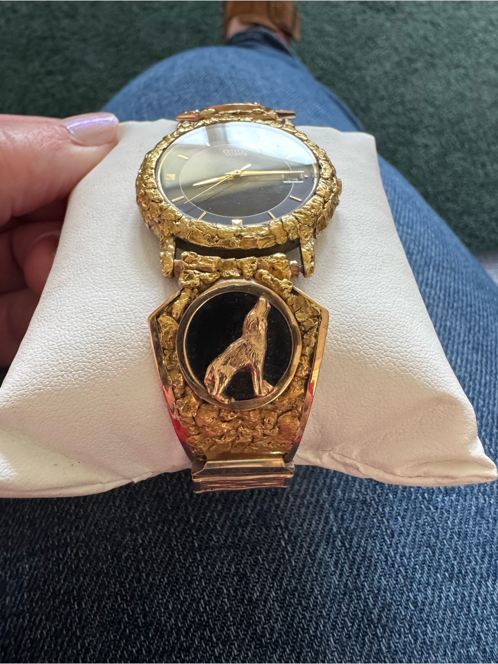 Citizen Gold-Tone Men's Watch with Black Dial - Vintage Alaskan Gold Nugget - Picture 3 of 9